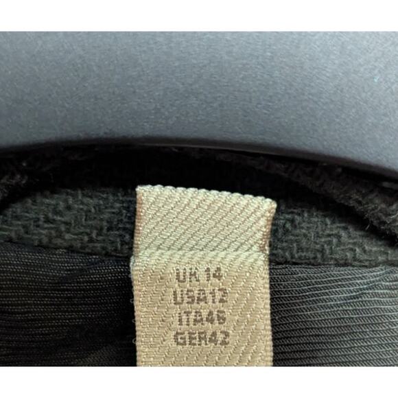 Burberry Brit Green Rushworth Wool Belted Trench Coat Lined 12 - Picture 5 of 6